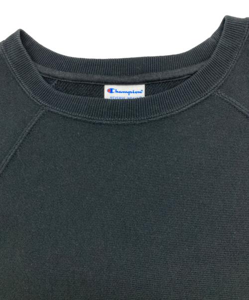 Champion REVERSE WEAVE（チャンピオン リバース ウィーブ）Champion REVERSE WEAVE (チャンピオン リバース ウィーブ) ラグランスウェット ブラック サイズ:Mの古着・服飾アイテム