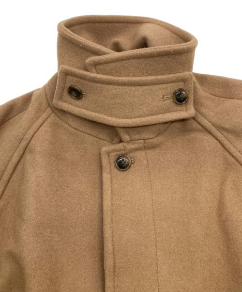 NAUTICA（ノーティカ）NAUTICA (ノーティカ) ロング丈 ベルテッド ウールステンカラーコート ブラウン サイズ:Mの古着・服飾アイテム