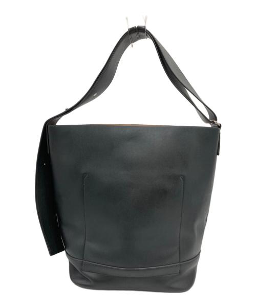 &MyuQ（アンドミューク）&MyuQ (アンドミューク) JUNO A4収納可 ショルダーバッグ シンプル 大人キレイバッグ ブラックの古着・服飾アイテム