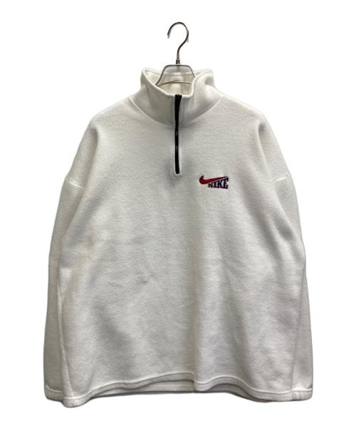 NIKE（ナイキ）NIKE (ナイキ) ハーフジップフリーススウェット ホワイト サイズ:XLの古着・服飾アイテム