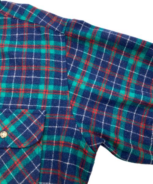 PENDLETON（ペンドルトン）PENDLETON (ペンドルトン) 70s ウールネルシャツ 【USA製】 ネイビー サイズ:Lの古着・服飾アイテム
