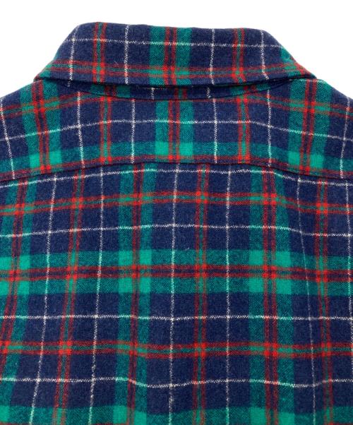 PENDLETON（ペンドルトン）PENDLETON (ペンドルトン) 70s ウールネルシャツ 【USA製】 ネイビー サイズ:Lの古着・服飾アイテム