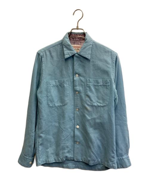 Lanerossi（ラネロッシ）Lanerossi (ラネロッシ) 50s ヴィンテージオープンカラーシャツ スカイブルー サイズ:表記無の古着・服飾アイテム