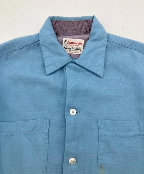 Lanerossi（ラネロッシ）Lanerossi (ラネロッシ) 50s ヴィンテージオープンカラーシャツ スカイブルー サイズ:表記無の古着・服飾アイテム