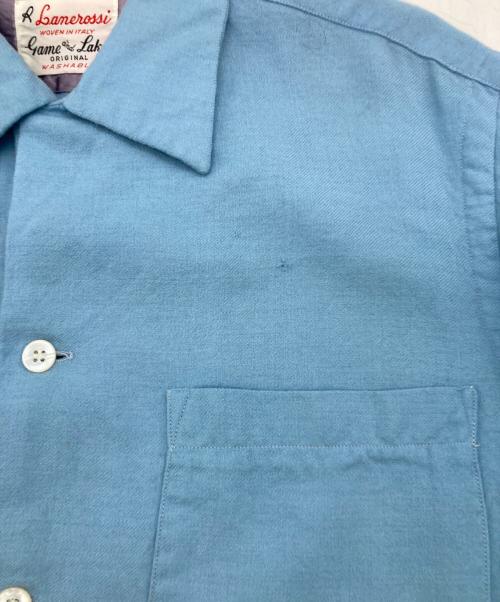 Lanerossi（ラネロッシ）Lanerossi (ラネロッシ) 50s ヴィンテージオープンカラーシャツ スカイブルー サイズ:表記無の古着・服飾アイテム