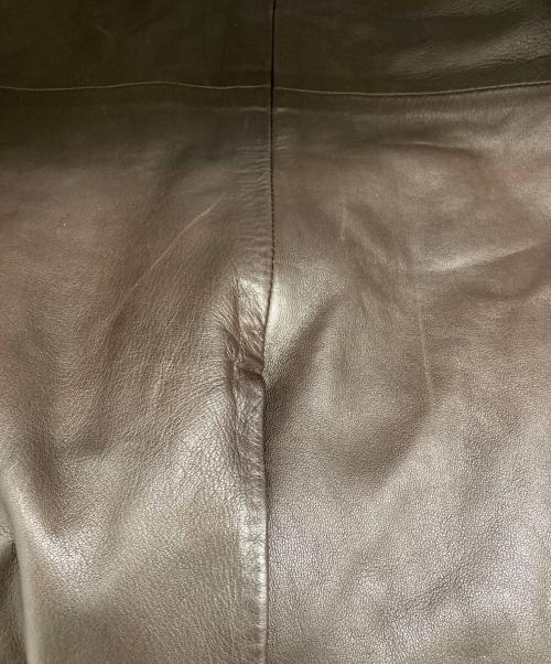 K&C（ケーアンドシー）K&C (ケーアンドシー) ラムレザーコート ブラウン サイズ:不明（記載無し）の古着・服飾アイテム