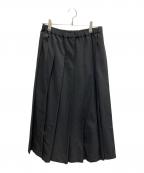 ROBE DE CHAMBRE COMME DES GARCONSローブドシャンブル コムデギャルソン）の古着「ウールプリーツイージーロングスカート【AD2001】」｜ブラック