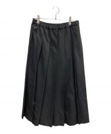ROBE DE CHAMBRE COMME DES GARCONS（ローブドシャンブル コムデギャルソン）の古着「ウールプリーツイージーロングスカート【AD2001】」｜ブラック