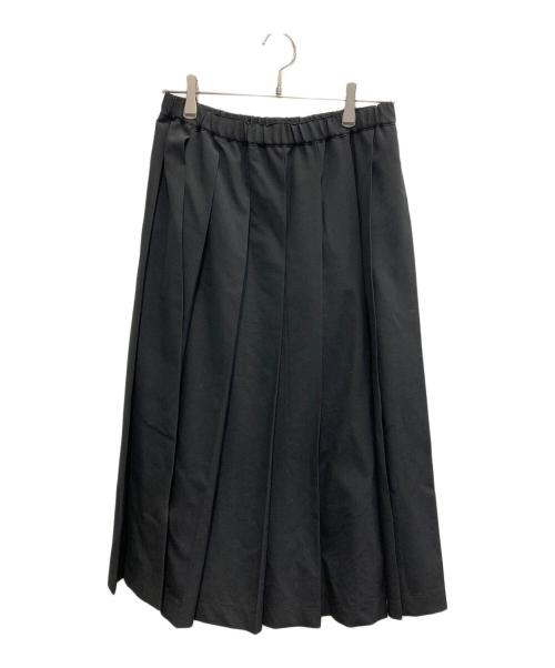 ROBE DE CHAMBRE COMME DES GARCONS（ローブドシャンブル コムデギャルソン）ROBE DE CHAMBRE COMME DES GARCONS (ローブドシャンブル コムデギャルソン) ウールプリーツイージーロングスカート【AD2001】 ブラック サイズ:Lの古着・服飾アイテム