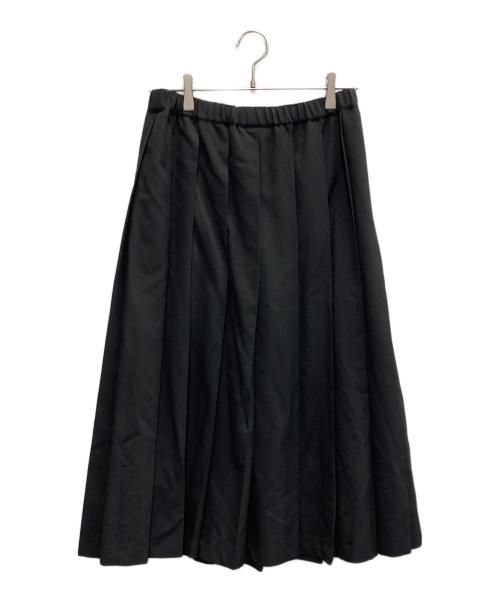ROBE DE CHAMBRE COMME DES GARCONS（ローブドシャンブル コムデギャルソン）ROBE DE CHAMBRE COMME DES GARCONS (ローブドシャンブル コムデギャルソン) ウールプリーツイージーロングスカート【AD2001】 ブラック サイズ:Lの古着・服飾アイテム