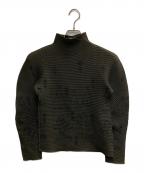 me ISSEY MIYAKEミーイッセイ ミヤケ）の古着「転写 プリーツカットソー」｜グリーン