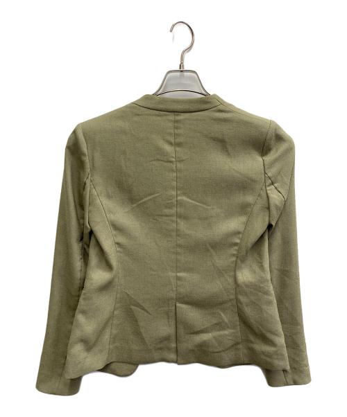 BEIGE（ベイジ）BEIGE (ベイジ) ノーカラージャケット ベージュ サイズ:Mの古着・服飾アイテム