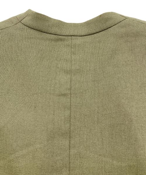 BEIGE（ベイジ）BEIGE (ベイジ) ノーカラージャケット ベージュ サイズ:Mの古着・服飾アイテム