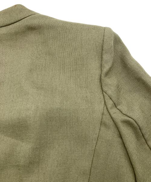 BEIGE（ベイジ）BEIGE (ベイジ) ノーカラージャケット ベージュ サイズ:Mの古着・服飾アイテム