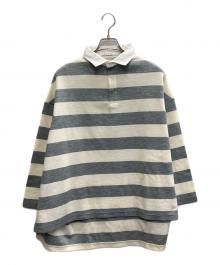 COGTHEBIGSMOKE（コグザビッグスモーク）の古着「ラグビージャージ ポロシャツ」｜ベージュ×グレー