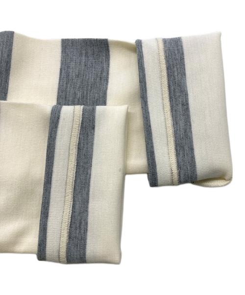 COGTHEBIGSMOKE（コグザビッグスモーク）COGTHEBIGSMOKE (コグザビッグスモーク) ラグビージャージ ポロシャツ ベージュ×グレー サイズ:下記参考の古着・服飾アイテム