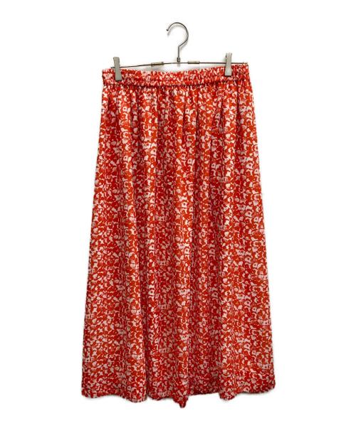 GANNI（ガニー）GANNI (ガニー) フラワースカート レッド サイズ:Lの古着・服飾アイテム
