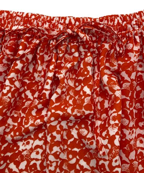 GANNI（ガニー）GANNI (ガニー) フラワースカート レッド サイズ:Lの古着・服飾アイテム