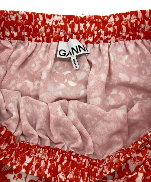 GANNI（ガニー）GANNI (ガニー) フラワースカート レッド サイズ:Lの古着・服飾アイテム