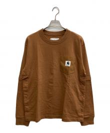 Carhartt WIP×sacai（カーハート ワーク イン プログレス×サカイ）の古着「Cotton Jersey L/S T-Shirt」｜ブラウン