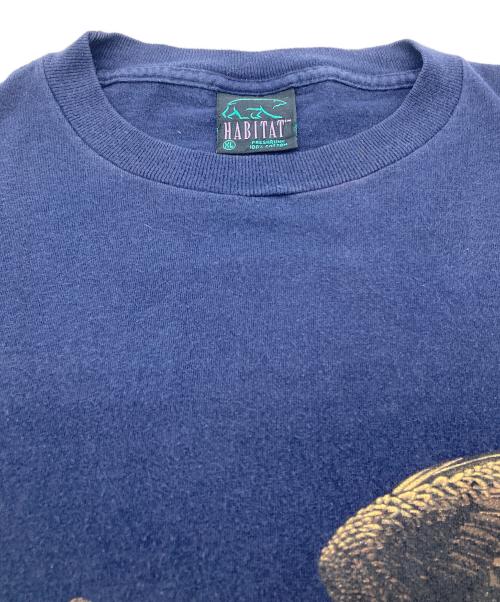habitat（ハビタット）HABITAT (ハビタット) USA製　アニマル両面TEE ネイビー サイズ:XLの古着・服飾アイテム