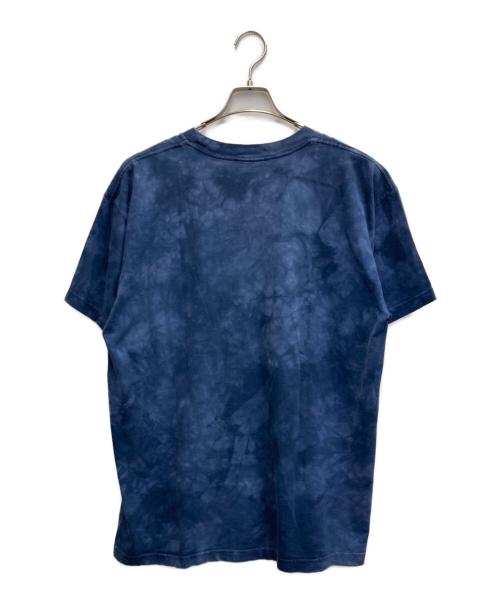 the mountain（ザマウンテン）the mountain (ザマウンテン) アニマルTEE ブルー サイズ:Lの古着・服飾アイテム