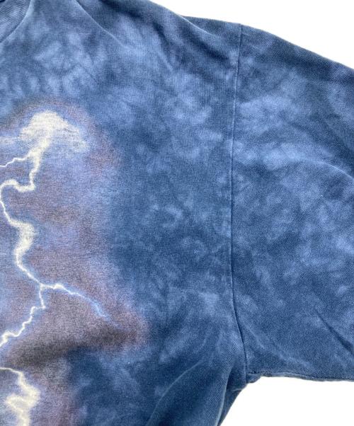 the mountain（ザマウンテン）the mountain (ザマウンテン) アニマルTEE ブルー サイズ:Lの古着・服飾アイテム