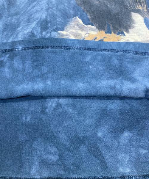 the mountain（ザマウンテン）the mountain (ザマウンテン) アニマルTEE ブルー サイズ:Lの古着・服飾アイテム