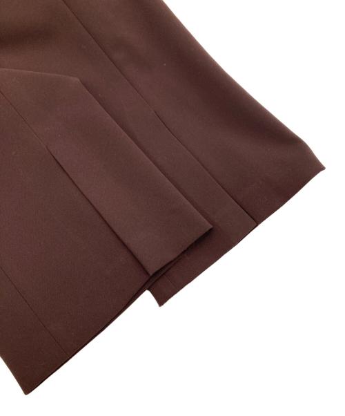 Whim Gazette（ウィムガゼット）Whim Gazette (ウィムガゼット) フロントスリットパンツ ブラウン サイズ:34の古着・服飾アイテム