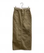Tu es mon TRESOR×6(ROKU) BEAUTY&YOUTHトゥ エ モン トレゾア×ロク ビューティーアンドユース）の古着「The Labradorite Denim Skirt」｜ブラウン