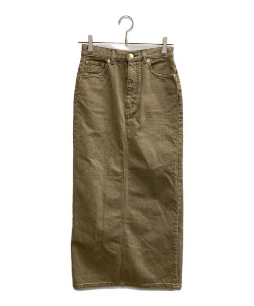 Tu es mon TRESOR（トゥ エ モン トレゾア）Tu es mon TRESOR (トゥ エ モン トレゾア) 6(ROKU) BEAUTY&YOUTH (ロク ビューティーアンドユース) The Labradorite Denim Skirt ブラウン 未使用品の古着・服飾アイテム