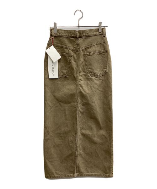 Tu es mon TRESOR（トゥ エ モン トレゾア）Tu es mon TRESOR (トゥ エ モン トレゾア) 6(ROKU) BEAUTY&YOUTH (ロク ビューティーアンドユース) The Labradorite Denim Skirt ブラウン 未使用品の古着・服飾アイテム