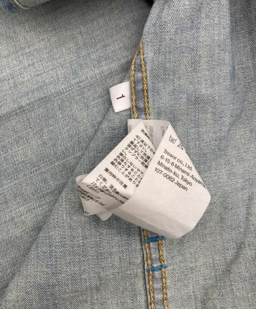 Tu es mon TRESOR（トゥ エ モン トレゾア）Tu es mon TRESOR (トゥ エ モン トレゾア) The Turquoise Oversized Denim ネイビー サイズ:Sの古着・服飾アイテム