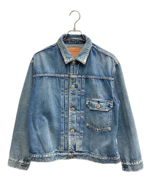 NEEDBY heritage（ニードバイヘリテージ）NEEDBY heritage (ニードバイヘリテージ) 1st型ユーズド加工デニムジャケット ブルー サイズ:1の古着・服飾アイテム