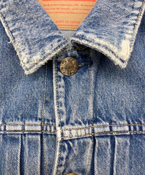 NEEDBY heritage（ニードバイヘリテージ）NEEDBY heritage (ニードバイヘリテージ) 1st型ユーズド加工デニムジャケット ブルー サイズ:1の古着・服飾アイテム