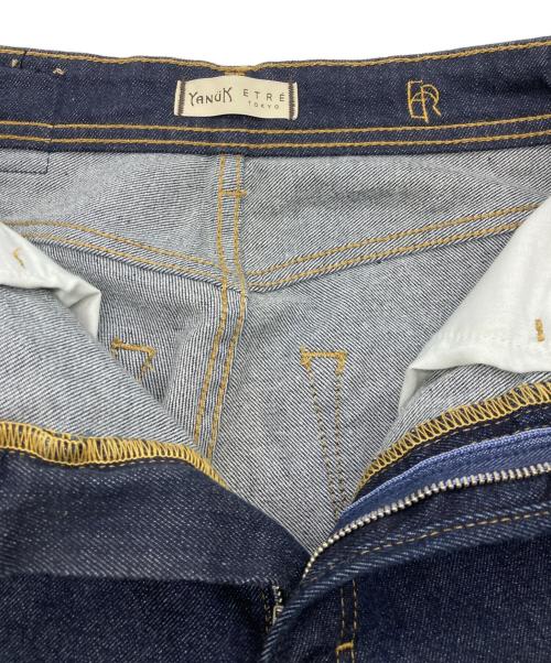 YANUK（ヤヌーク）YANUK (ヤヌーク) etre (エトレ) センタークリースストレートデニム ネイビー サイズ:23の古着・服飾アイテム