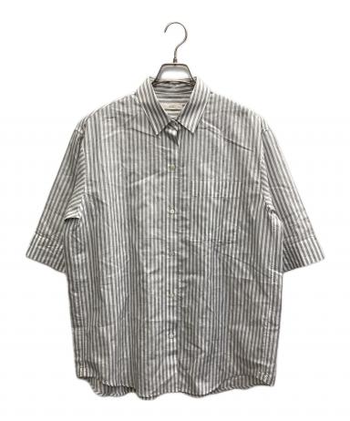 中古・古着通販】EBURE (エブール) コットンリネンストライプシャツ