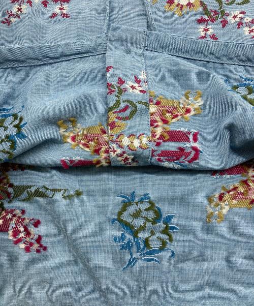 45R（フォーティファイブ・アール）45R (フォーティファイブ・アール) コットンリネンジャガードのブラウス ネイビー サイズ:2の古着・服飾アイテム