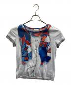 PAUL SMITHポールスミス）の古着「だまし絵 プリント 半袖 Tシャツ」｜グレー