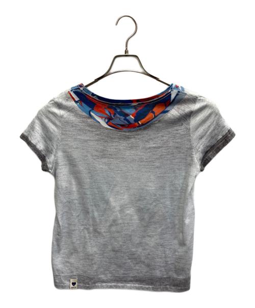 PAUL SMITH（ポールスミス）PAUL SMITH (ポールスミス) だまし絵 プリント 半袖 Tシャツ グレー サイズ:Mの古着・服飾アイテム