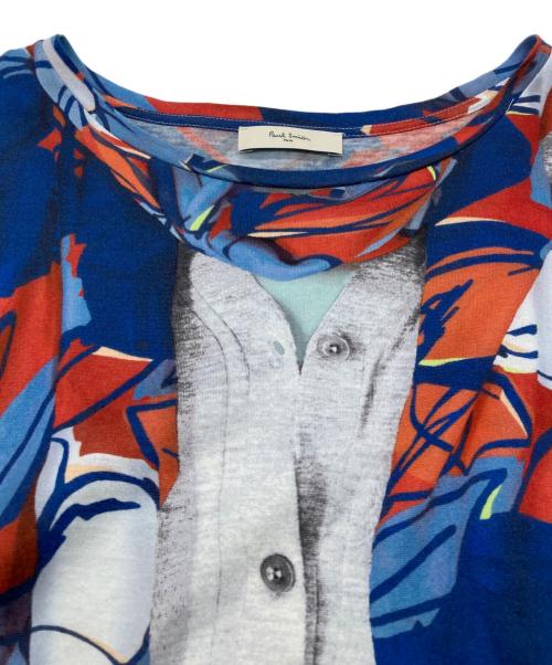 PAUL SMITH（ポールスミス）PAUL SMITH (ポールスミス) だまし絵 プリント 半袖 Tシャツ グレー サイズ:Mの古着・服飾アイテム