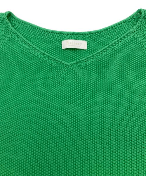 BALLSEY（ボールジィ）BALLSEY (ボールジィ) モスステッチ Vネックプルオーバー グリーン サイズ:Sの古着・服飾アイテム