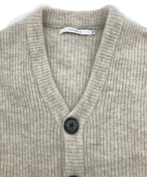 VICTIM（ヴィクティム）VICTIM (ヴィクティム) MOHAIR BIG CARDIGAN / モヘアウール カーディガン ベージュ サイズ:Mの古着・服飾アイテム