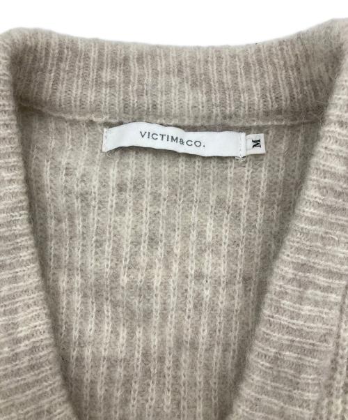 VICTIM（ヴィクティム）VICTIM (ヴィクティム) MOHAIR BIG CARDIGAN / モヘアウール カーディガン ベージュ サイズ:Mの古着・服飾アイテム
