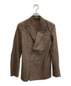 giannettoジャンネット）の古着「シアサッカー ダブルジャケット」｜ブラウン