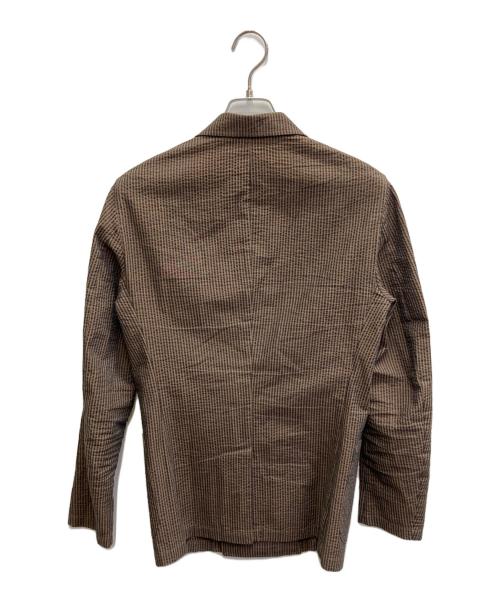 giannetto（ジャンネット）giannetto (ジャンネット) シアサッカー ダブルジャケット ブラウン サイズ:SIZE44の古着・服飾アイテム