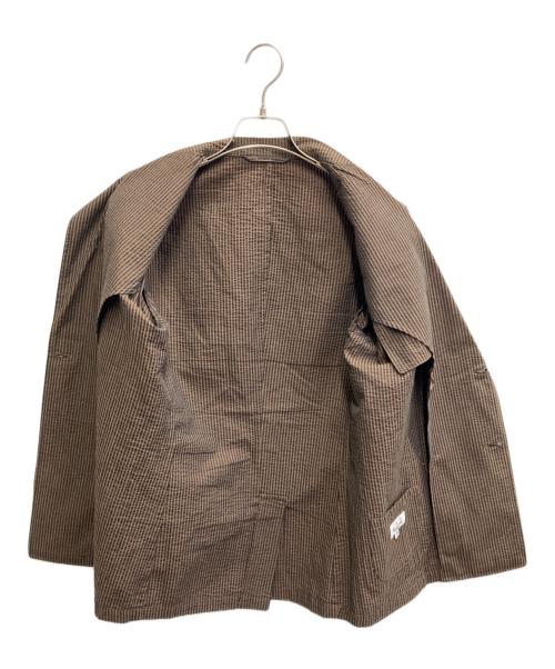 giannetto（ジャンネット）giannetto (ジャンネット) シアサッカー ダブルジャケット ブラウン サイズ:SIZE44の古着・服飾アイテム