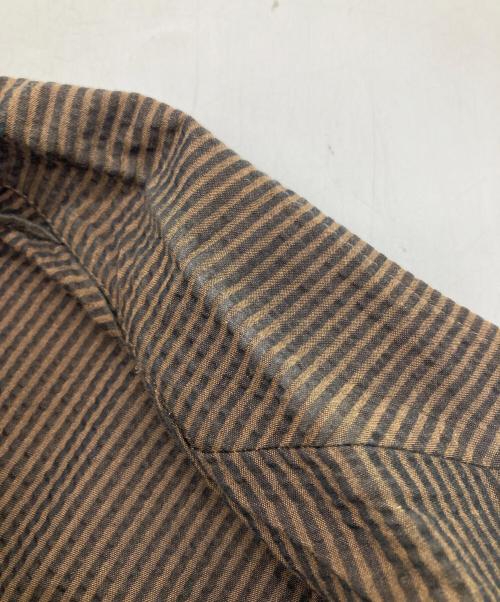 giannetto（ジャンネット）giannetto (ジャンネット) シアサッカー ダブルジャケット ブラウン サイズ:SIZE44の古着・服飾アイテム