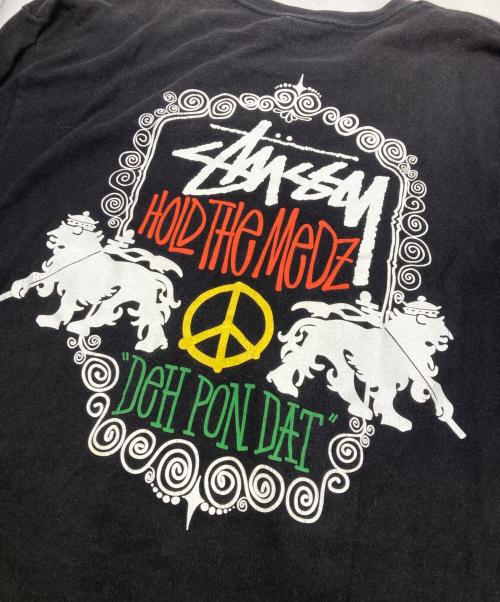stussy（ステューシー）stussy (ステューシー) プリントTシャツ ブラック サイズ:Lの古着・服飾アイテム