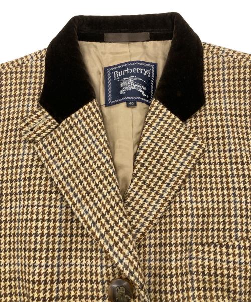 Burberry's（バーバリー）Burberry's (バーバリー) 千鳥格子柄ジャケット ブラウン サイズ:Lの古着・服飾アイテム